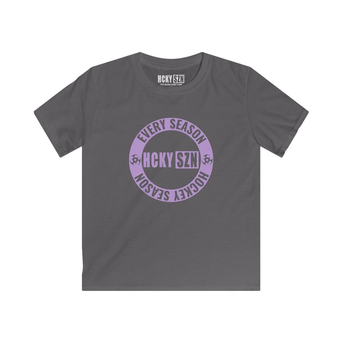 Youth Circle SZN Softstyle Tee (Lavender Logo) - Various Colors