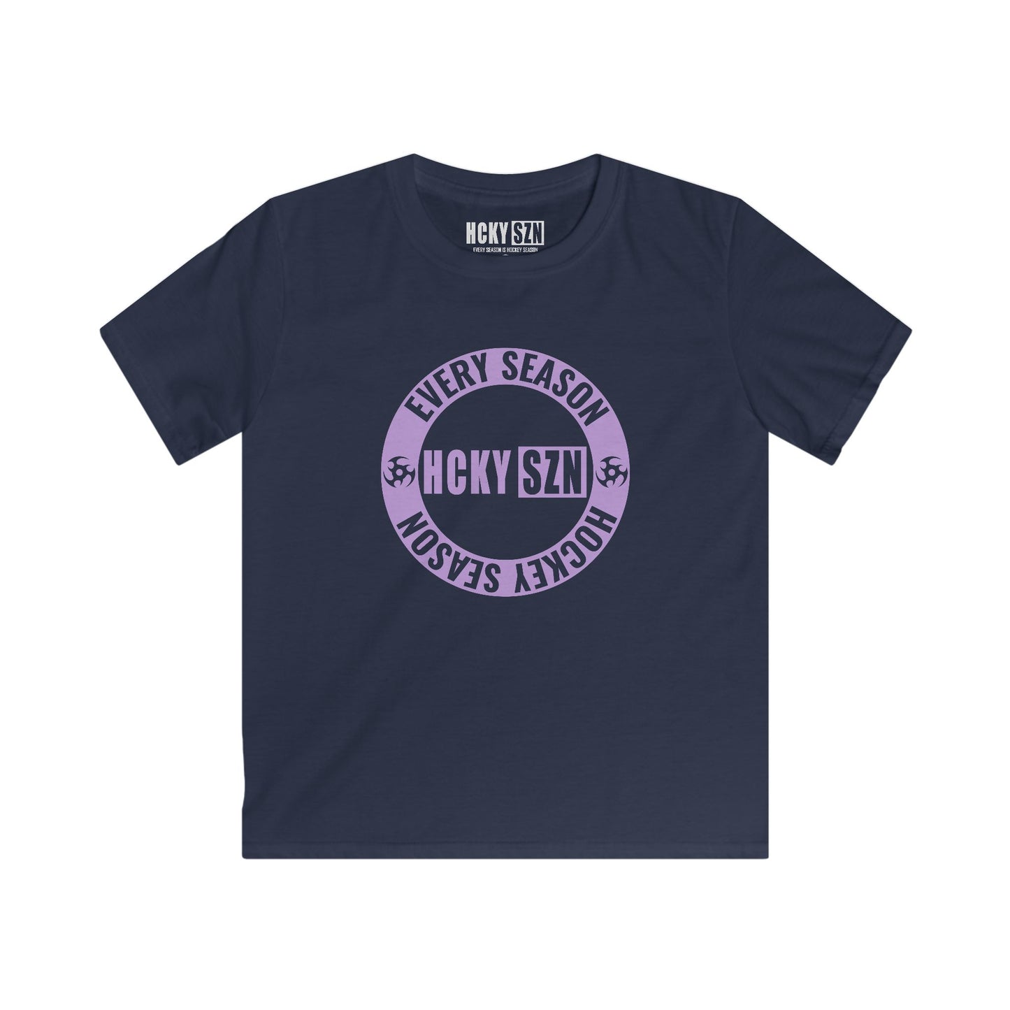 Youth Circle SZN Softstyle Tee (Lavender Logo) - Various Colors