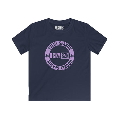 Youth Circle SZN Softstyle Tee (Lavender Logo) - Various Colors