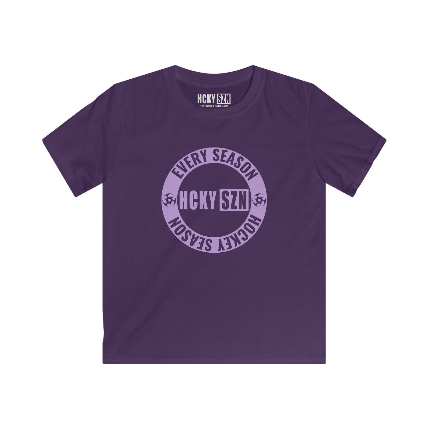 Youth Circle SZN Softstyle Tee (Lavender Logo) - Various Colors