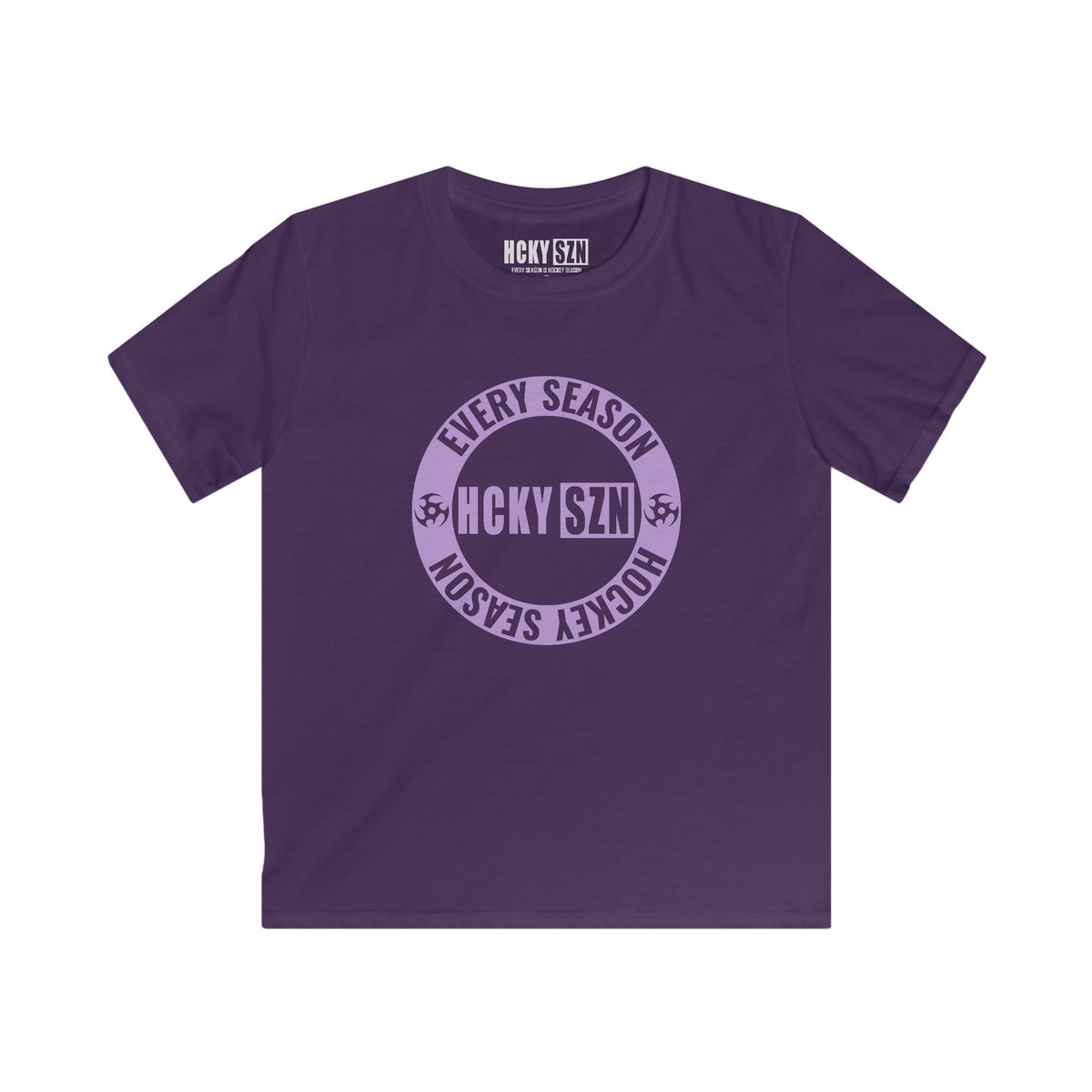Youth Circle SZN Softstyle Tee (Lavender Logo) - Various Colors