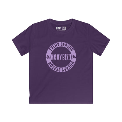 Youth Circle SZN Softstyle Tee (Lavender Logo) - Various Colors