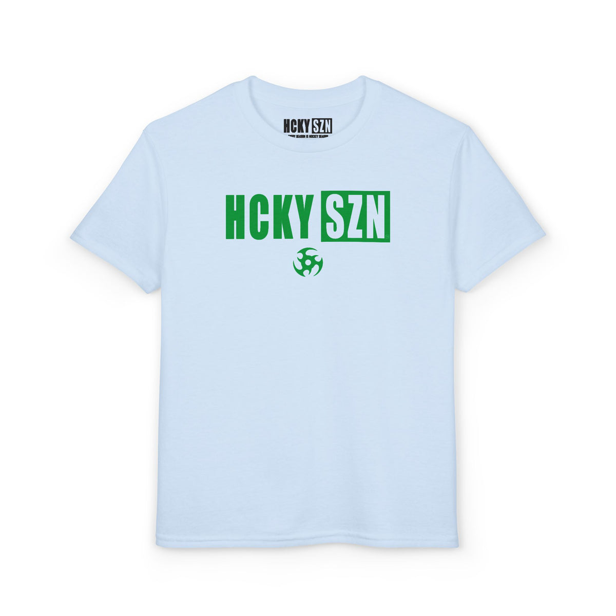 Youth HCKY SZN DryBlend Tee Shirt (Green Logo) - Various Colors