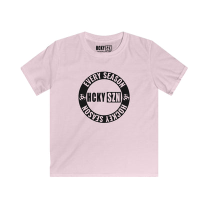 Youth Circle SZN Softstyle Tee (Black Logo) - Various Colors