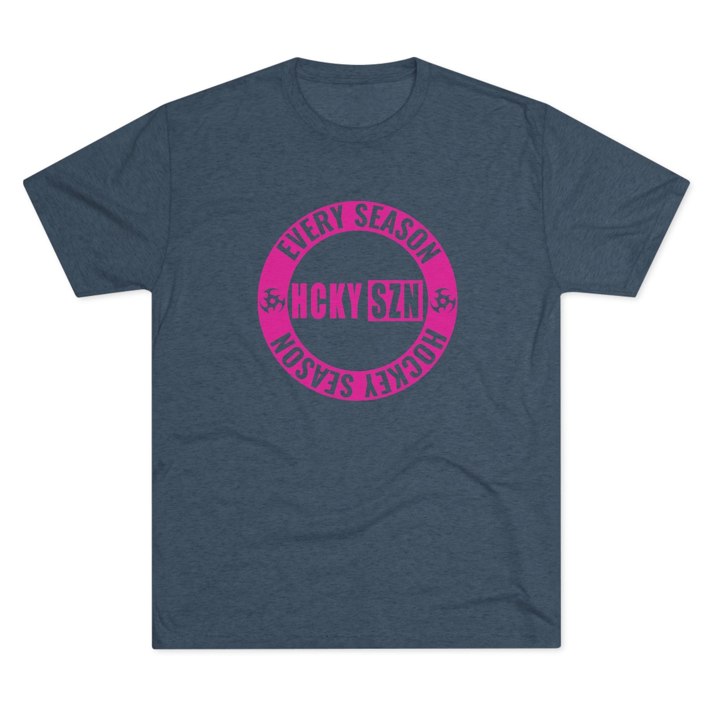 HCKY SZN Circle Logo TriBlend Tee Shirt (Hot Pink) - Various Colors