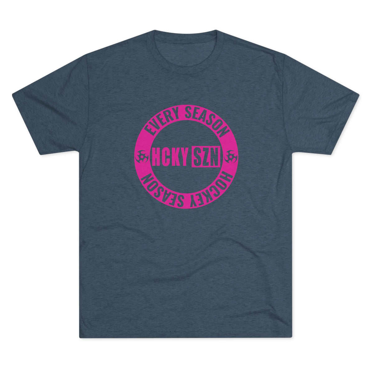 HCKY SZN Circle Logo TriBlend Tee Shirt (Hot Pink) - Various Colors
