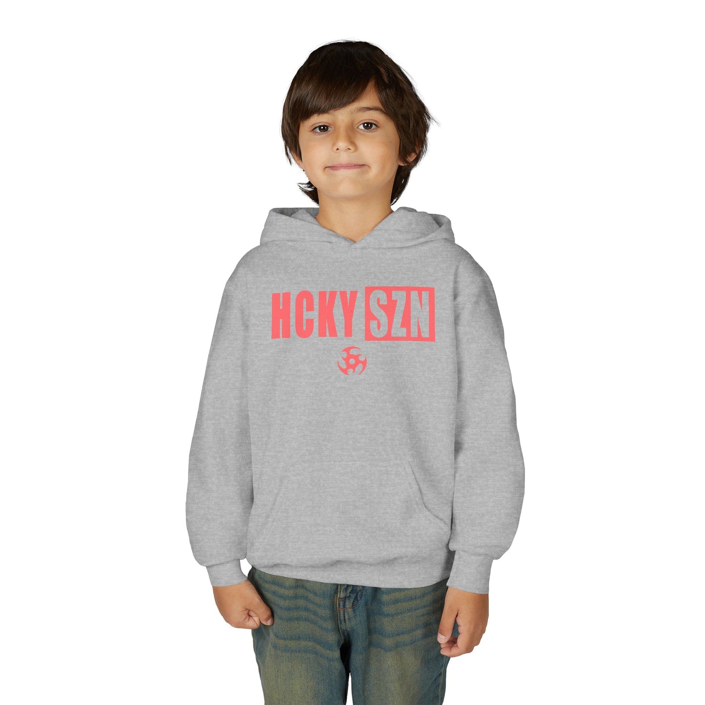 Youth HCKY SZN (Peach Logo) Hooded Sweatshirt - Various Colors