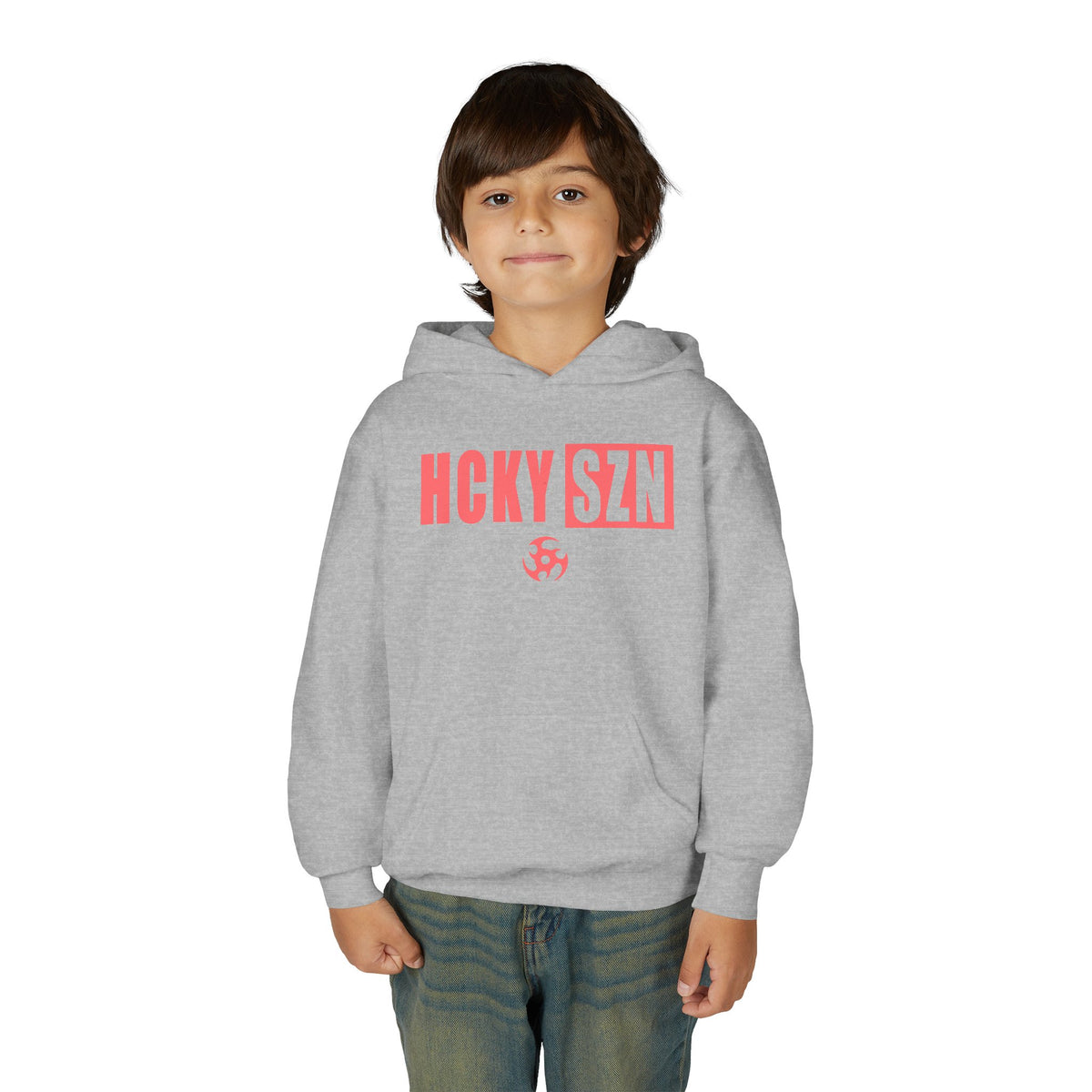 Youth HCKY SZN (Peach Logo) Hooded Sweatshirt - Various Colors