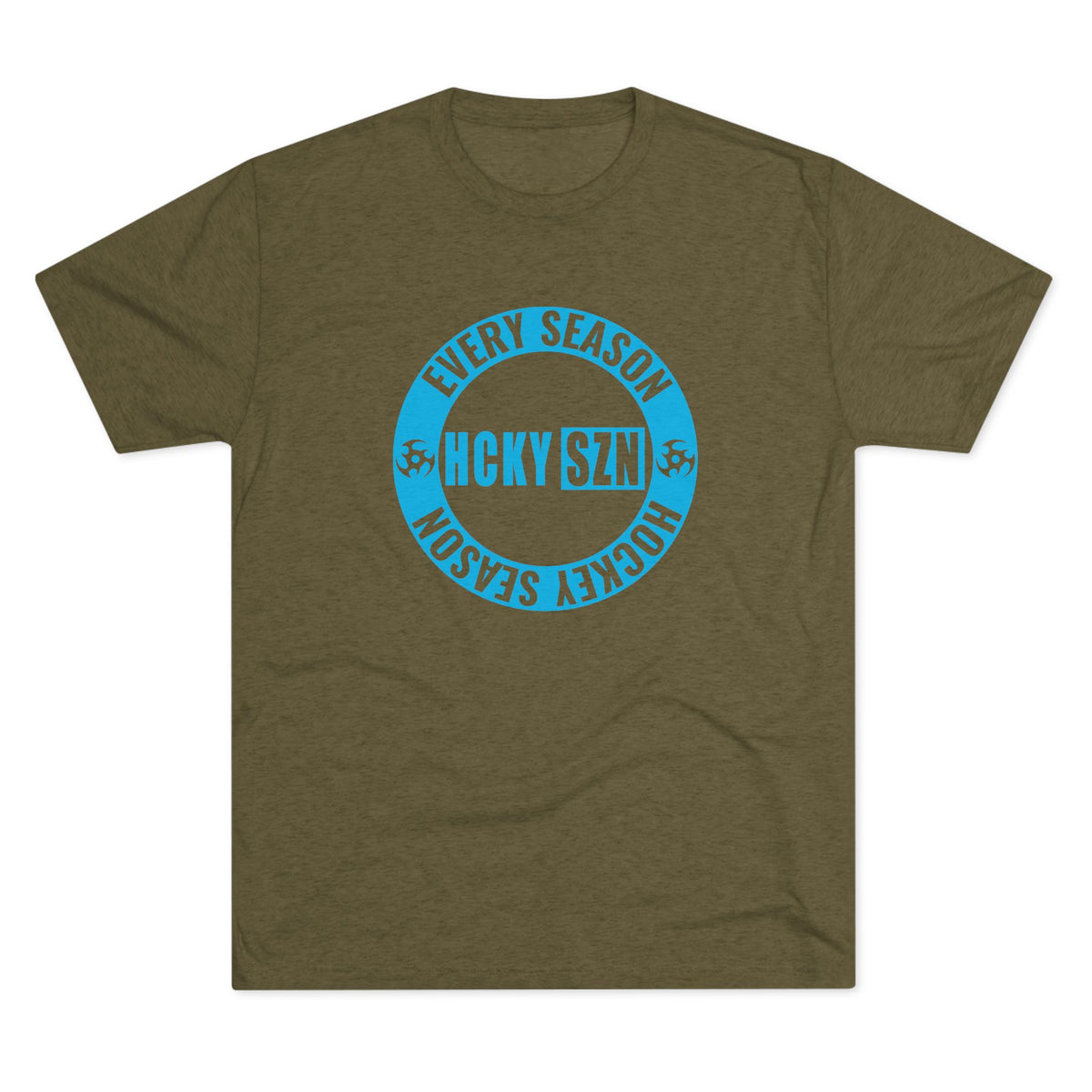 HCKY SZN Circle Logo TriBlend Tee Shirt (Sky Blue) - Various Colors