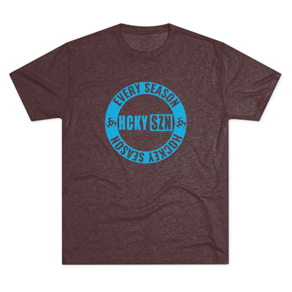 HCKY SZN Circle Logo TriBlend Tee Shirt (Sky Blue) - Various Colors