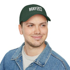 HCKY SZN Low Profile Embroidered Baseball Cap - Forest Green (White Logo)