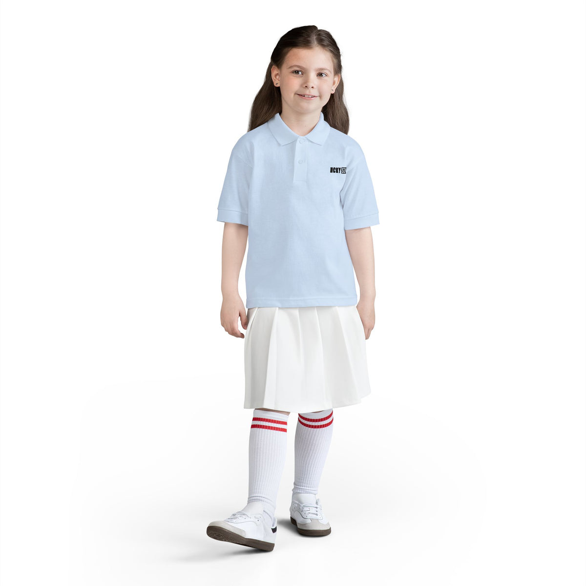 Youth HCKY SZN DryBlend Polo Shirt (Light Blue)