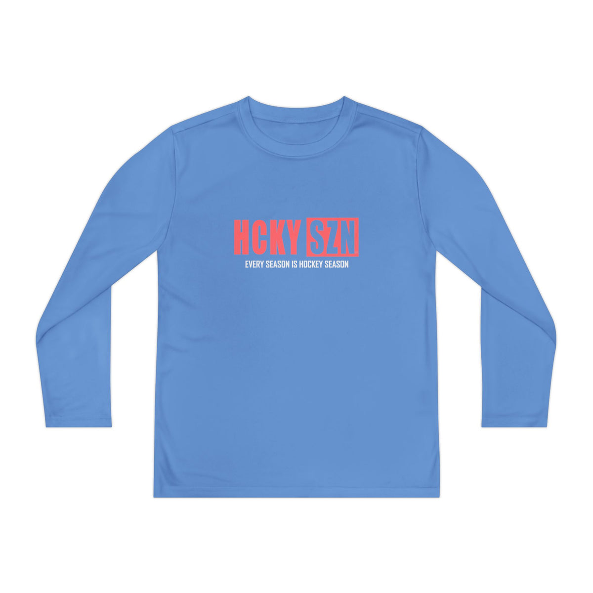 Every Season is HCKY SZN Youth Competitor Long Sleeve Tee (Peach Logo) - Various Colors