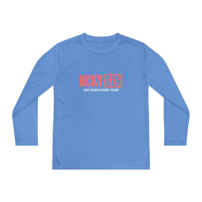 Every Season is HCKY SZN Youth Competitor Long Sleeve Tee (Peach Logo) - Various Colors