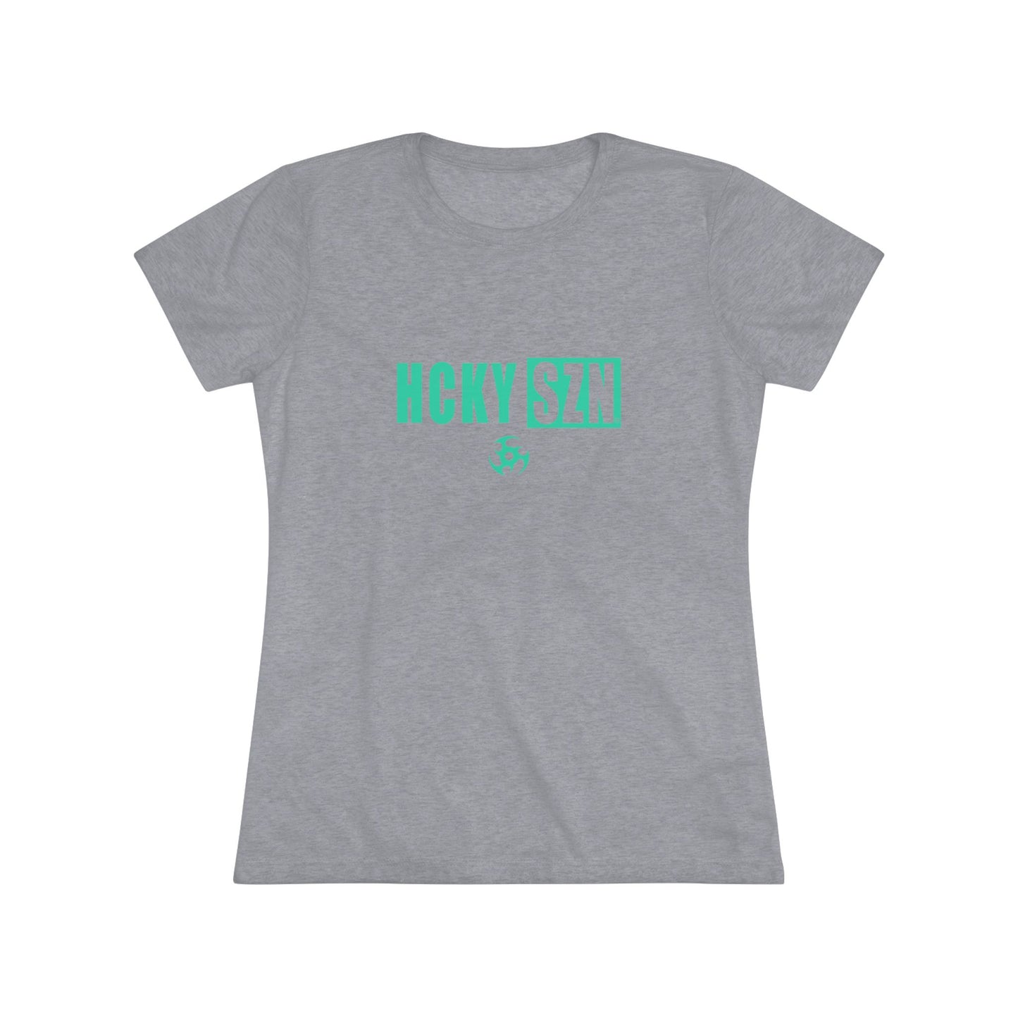 Women’s Hockey Vibe Triblend Tee (Seafoam Logo)