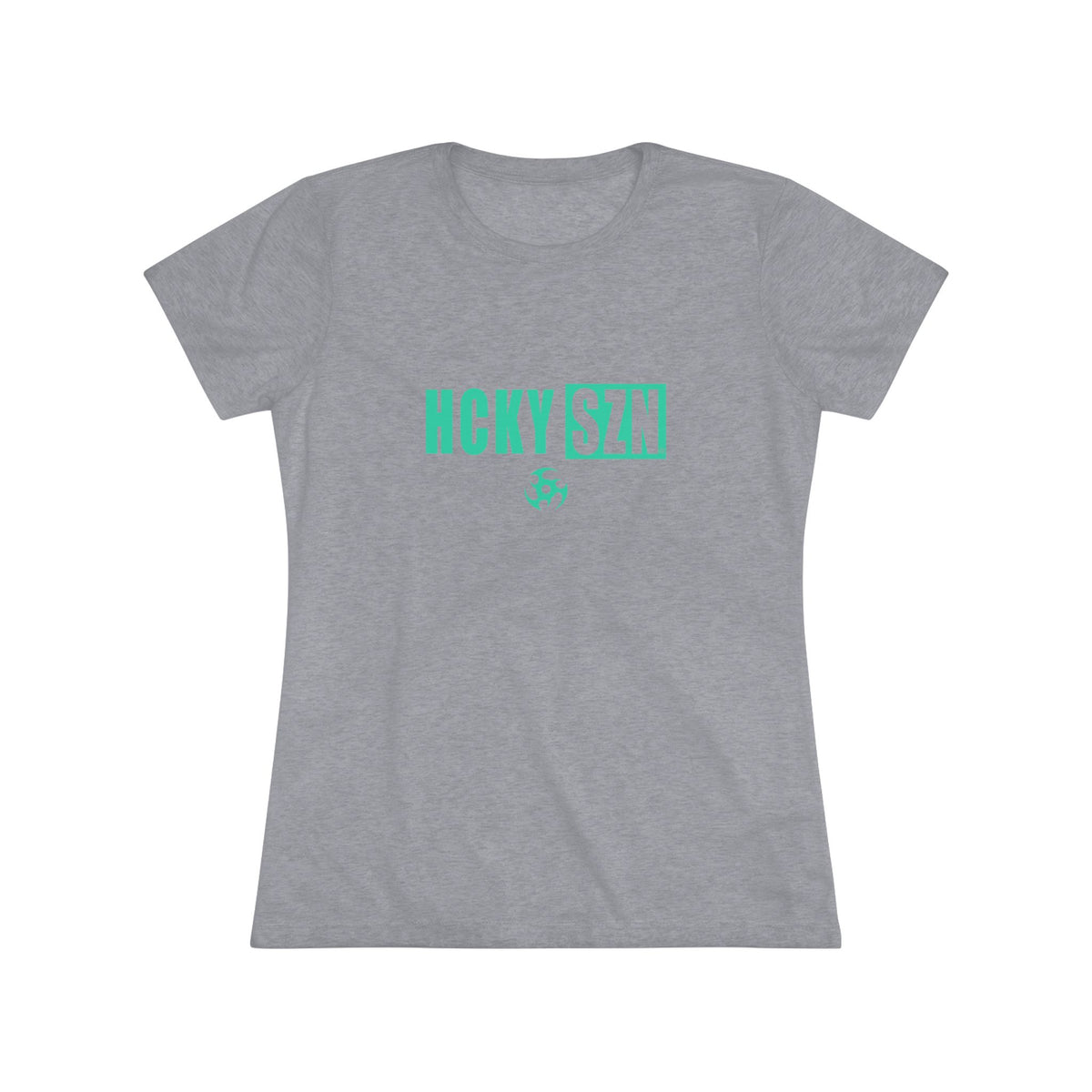 Women’s Hockey Vibe Triblend Tee (Seafoam Logo)