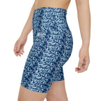 HKY SZN High Waisted Workout Shorts (Azure Tide)