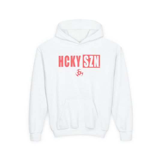 Youth HCKY SZN (Peach Logo) Hooded Sweatshirt - Various Colors