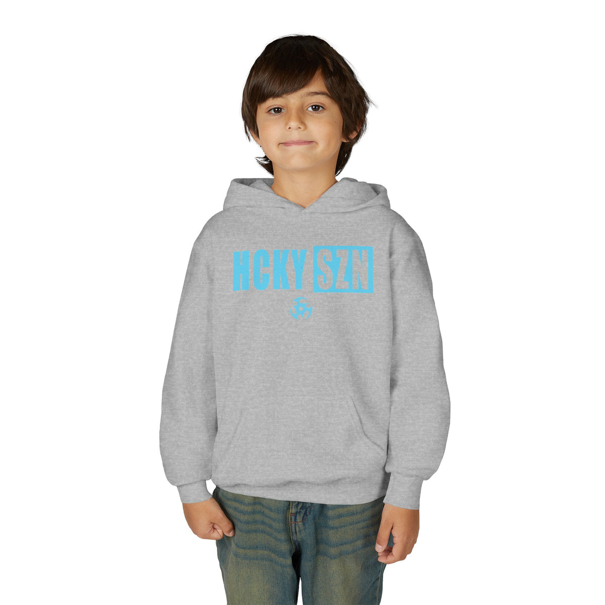 Youth HCKY SZN (Sky Blue Logo) Hooded Sweatshirt - Various Colors