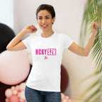 Women’s Hockey Vibe Triblend Tee (Hot Pink Logo)