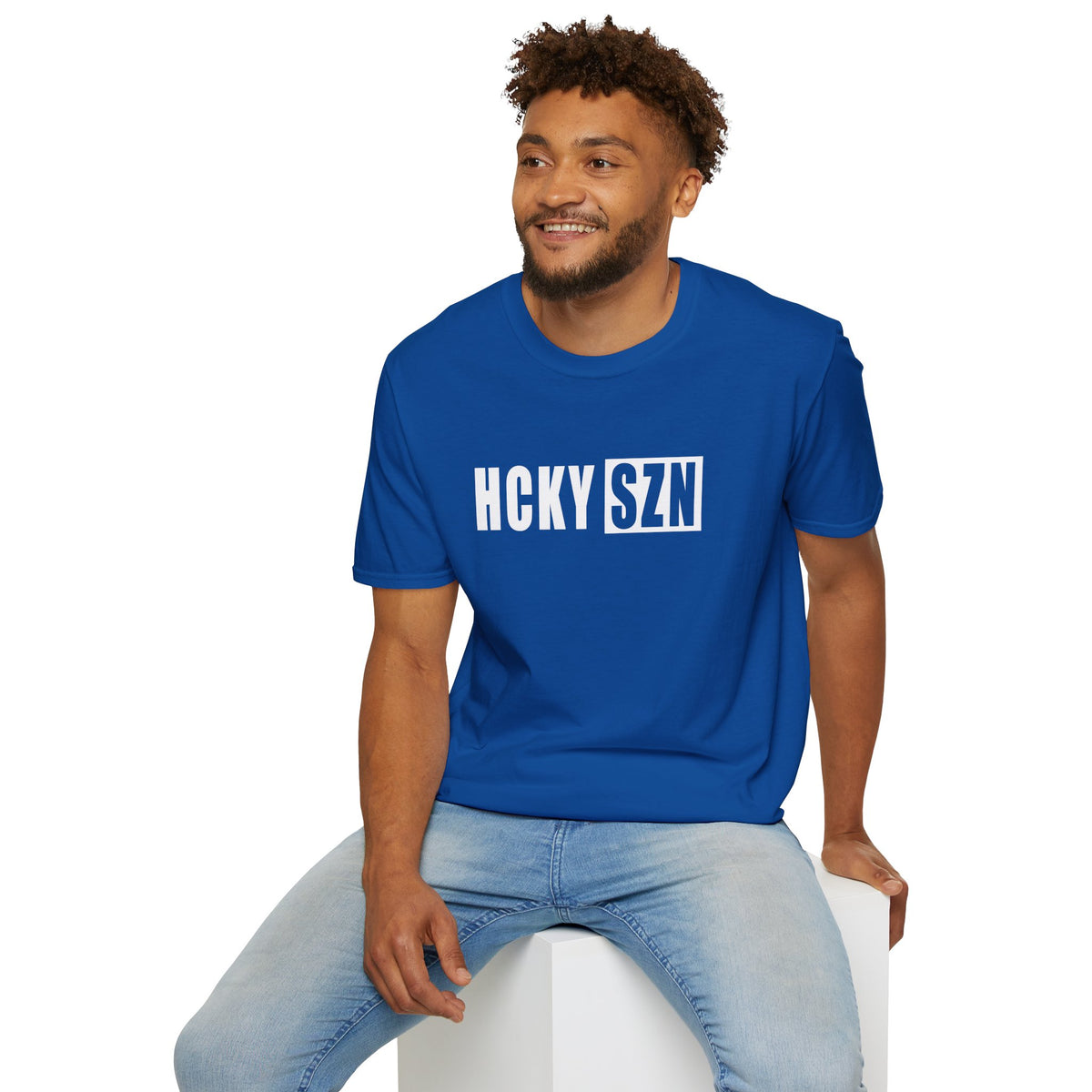HCKY SZN Softstyle Tee Shirt (Royal)