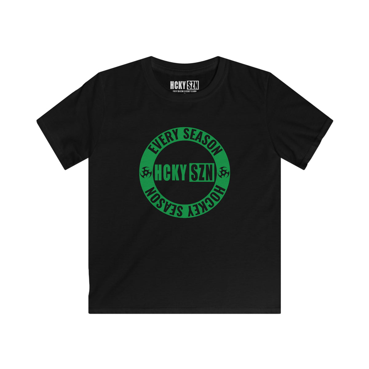 Youth Circle SZN Softstyle Tee (Green Logo) - Various Colors