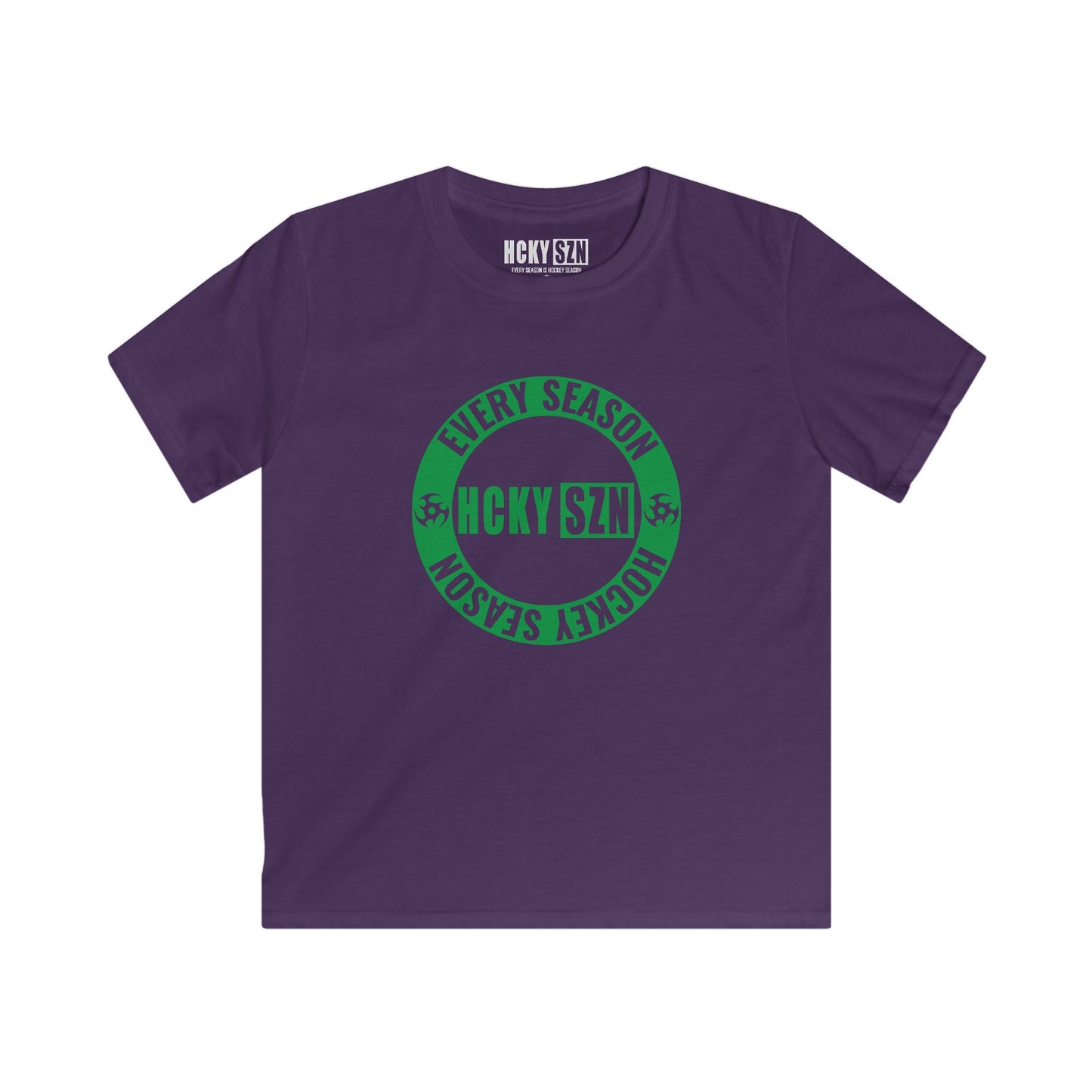 Youth Circle SZN Softstyle Tee (Green Logo) - Various Colors