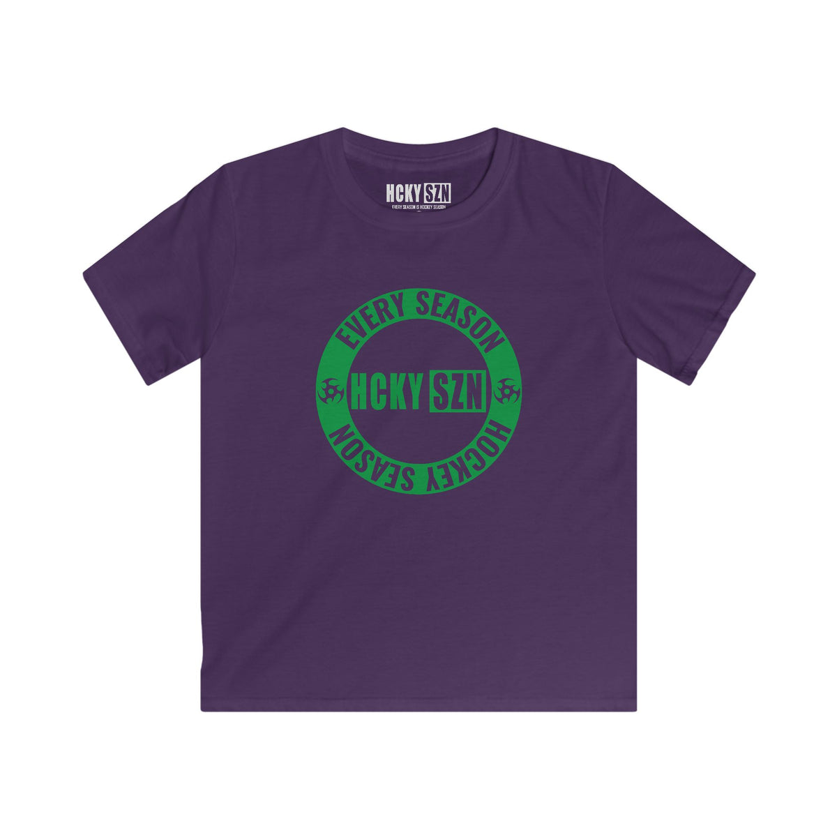 Youth Circle SZN Softstyle Tee (Green Logo) - Various Colors