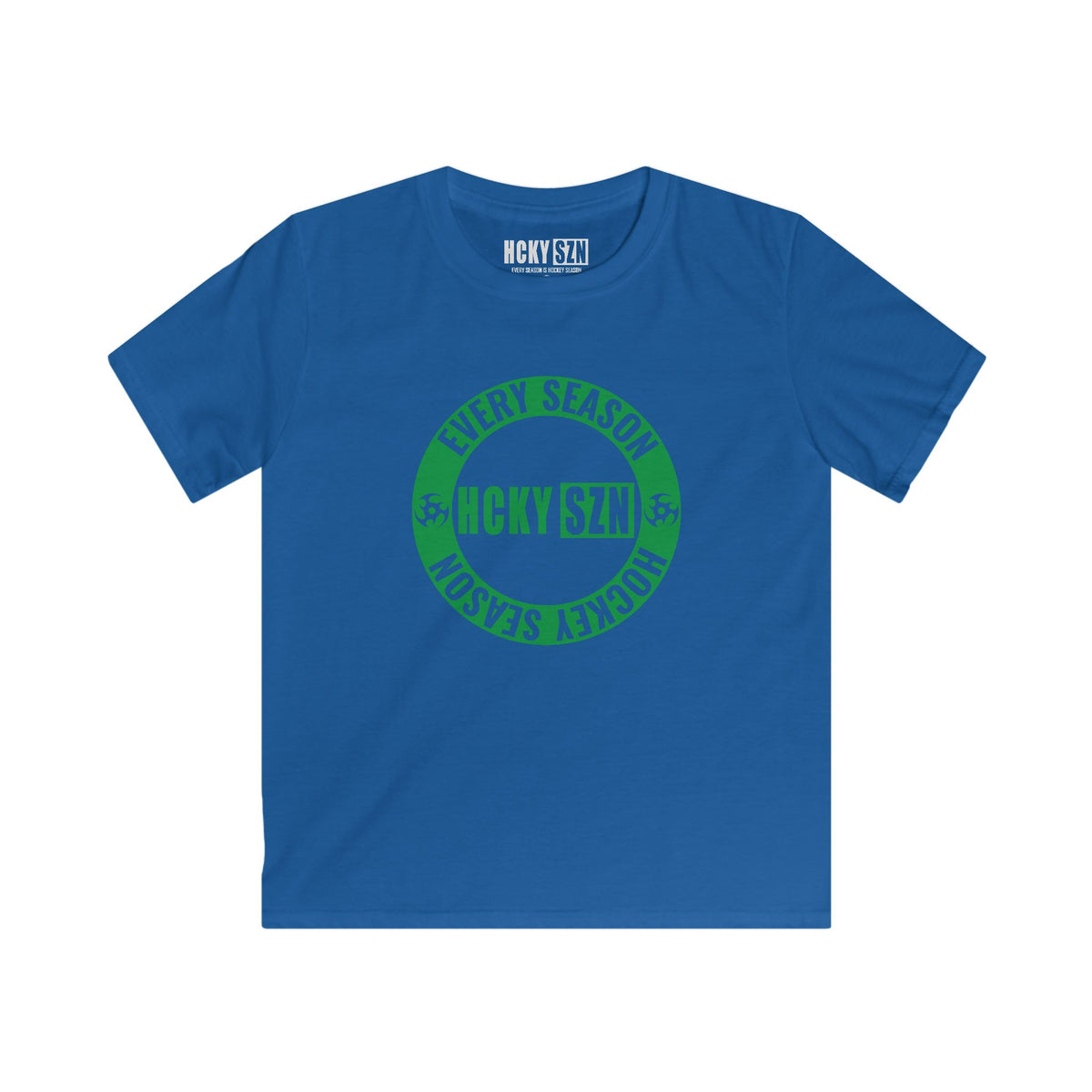 Youth Circle SZN Softstyle Tee (Green Logo) - Various Colors