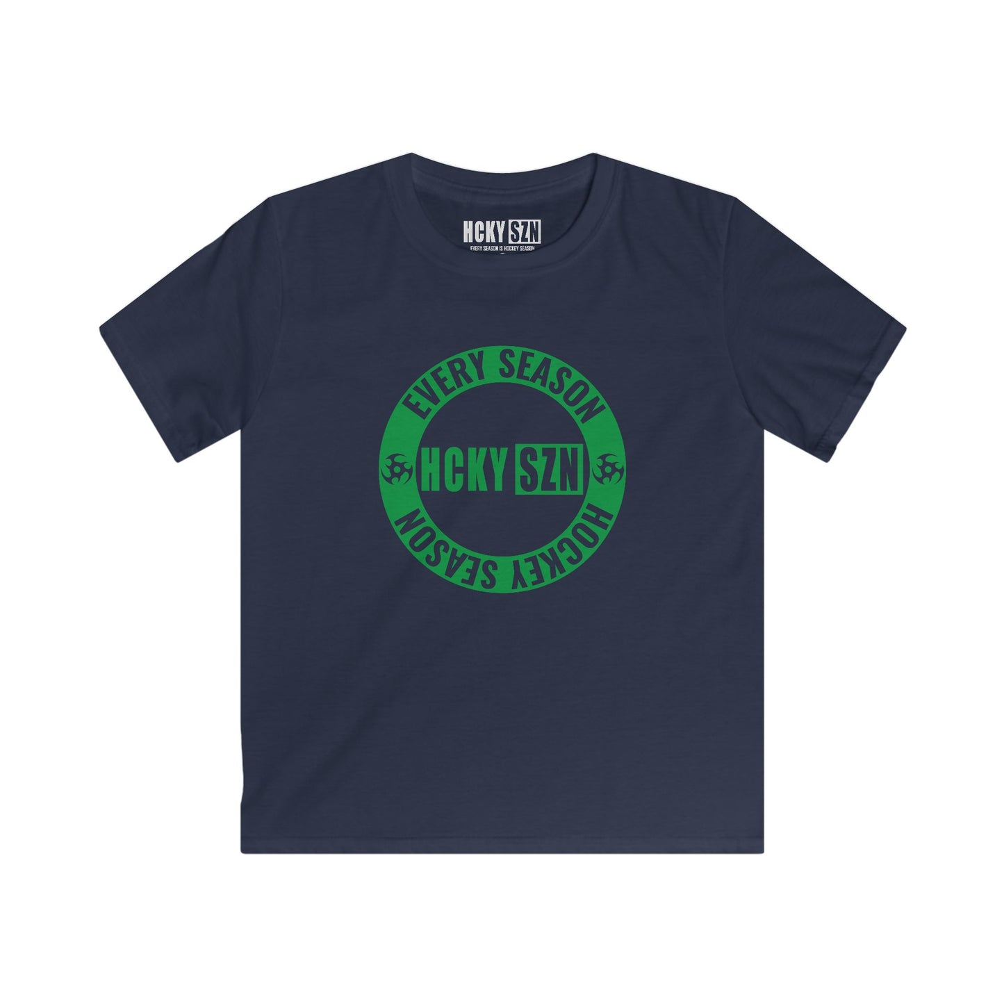 Youth Circle SZN Softstyle Tee (Green Logo) - Various Colors