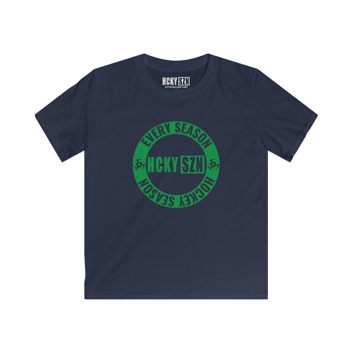 Youth Circle SZN Softstyle Tee (Green Logo) - Various Colors
