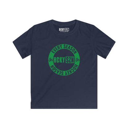 Youth Circle SZN Softstyle Tee (Green Logo) - Various Colors
