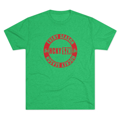 HCKY SZN Circle Logo TriBlend Tee Shirt (Red) - Various Colors