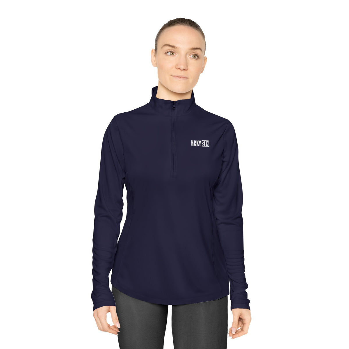 Women's HCKY SZN Quarter-Zip Pullover (Navy)
