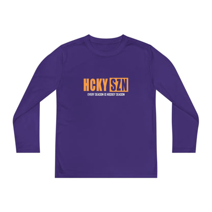 Every Season is HCKY SZN Youth Competitor Long Sleeve Tee (Mango Logo) - Various Colors