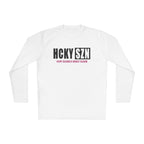 HCKYSZN (Every Season) Long Sleeve Adult Performance Tee - White/Black/Raspberry