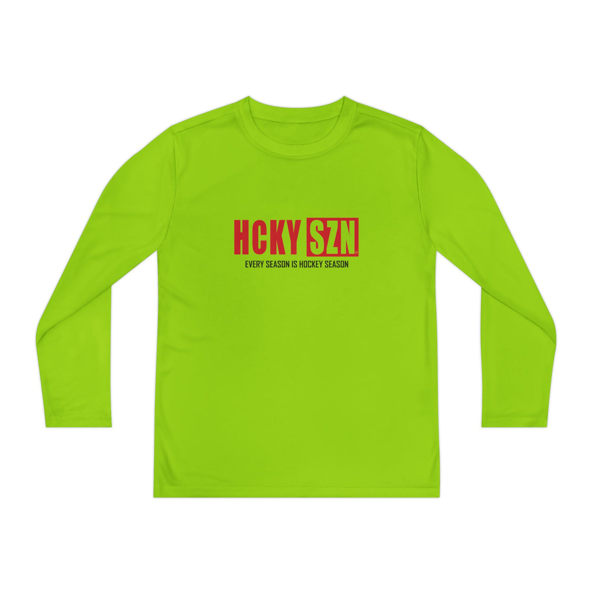 Every Season is HCKY SZN Youth Competitor Long Sleeve Tee (Red Logo) - Various Colors