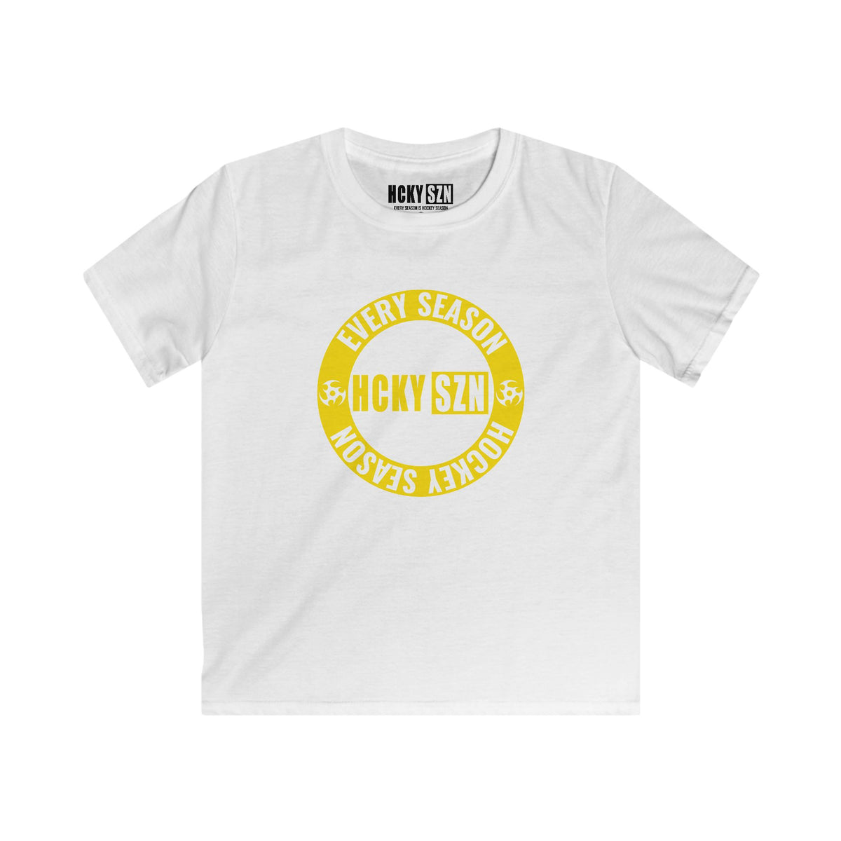 Youth Circle SZN Softstyle Tee (Yellow Logo) - Various Colors
