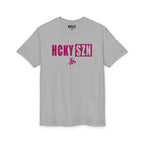 HCKY SZN Simple Star DryBlend Tee Shirt (Raspberry Logo) - Various Colors