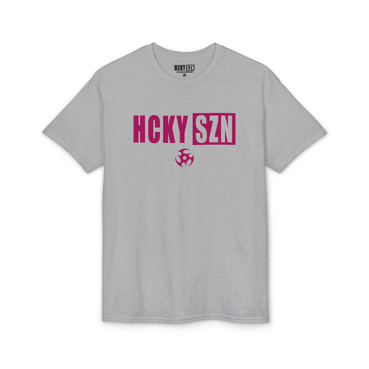 HCKY SZN Simple Star DryBlend Tee Shirt (Raspberry Logo) - Various Colors