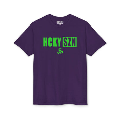 HCKY SZN Simple Star DryBlend Tee Shirt (Lime Logo) - Various Colors