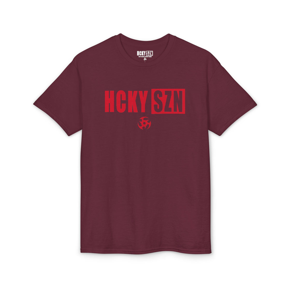 HCKY SZN Simple Star DryBlend Tee Shirt (Red Logo) - Various Colors