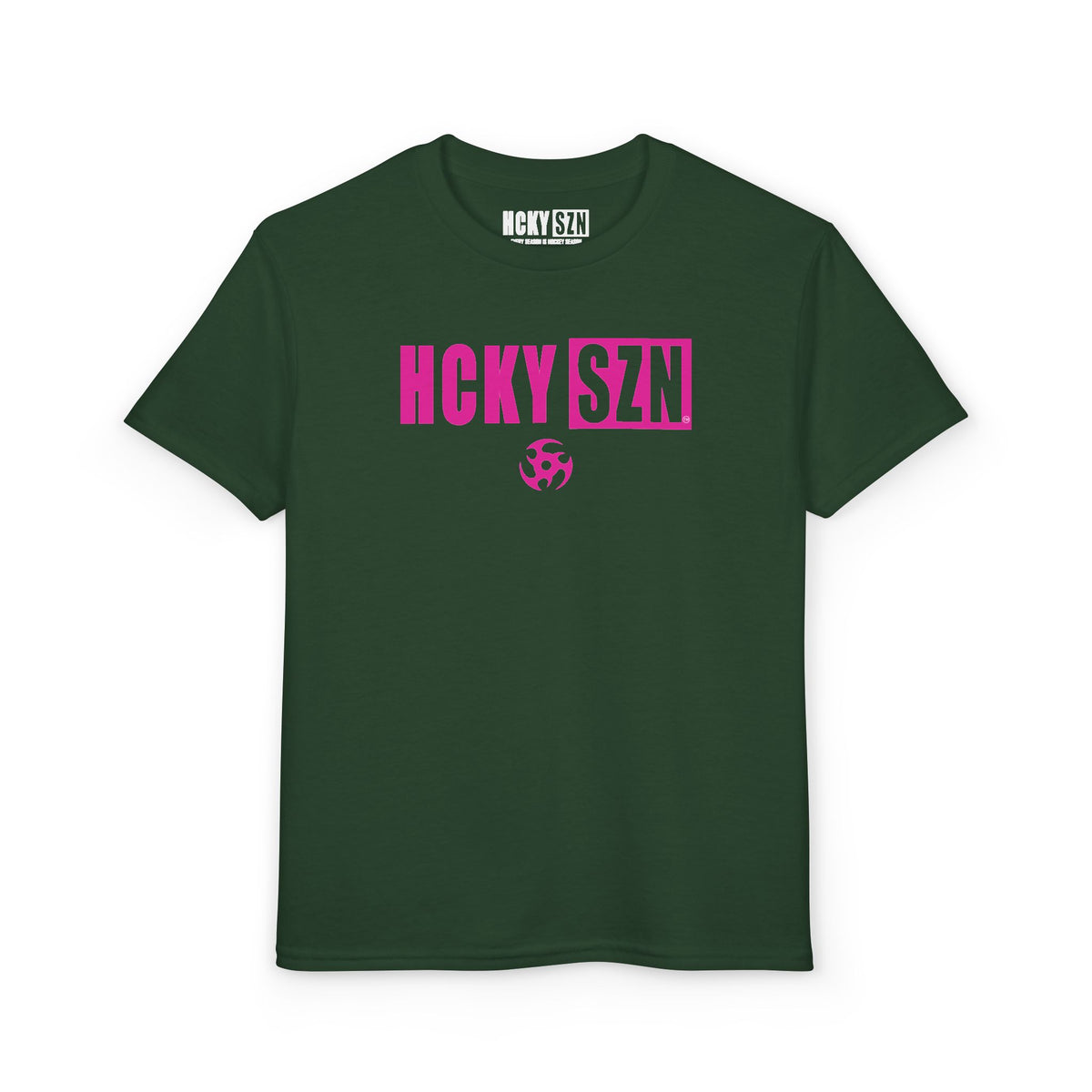 Youth HCKY SZN DryBlend Tee Shirt (Pink Logo) - Various Colors