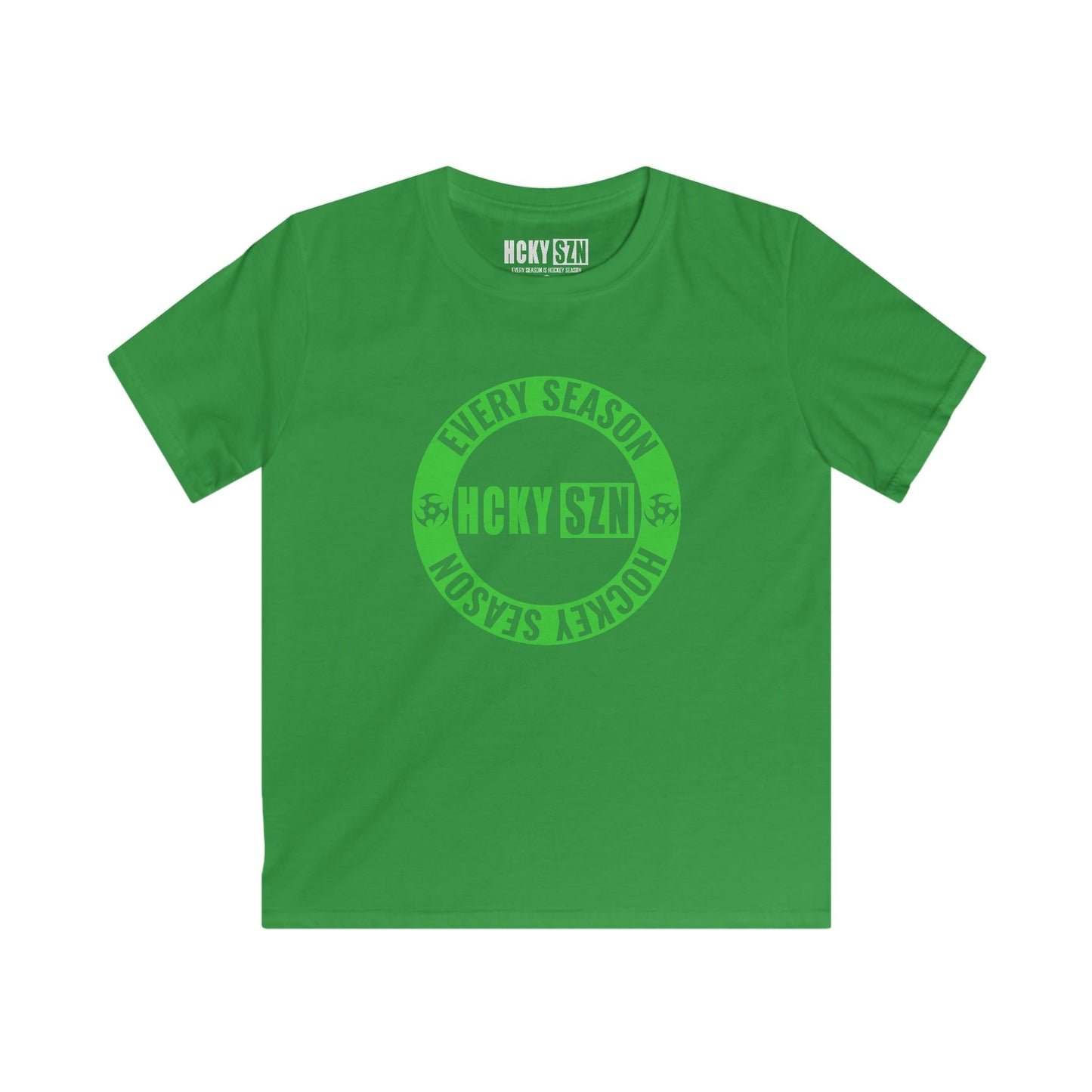 Youth Circle SZN Softstyle Tee (Lime Logo) - Various Colors