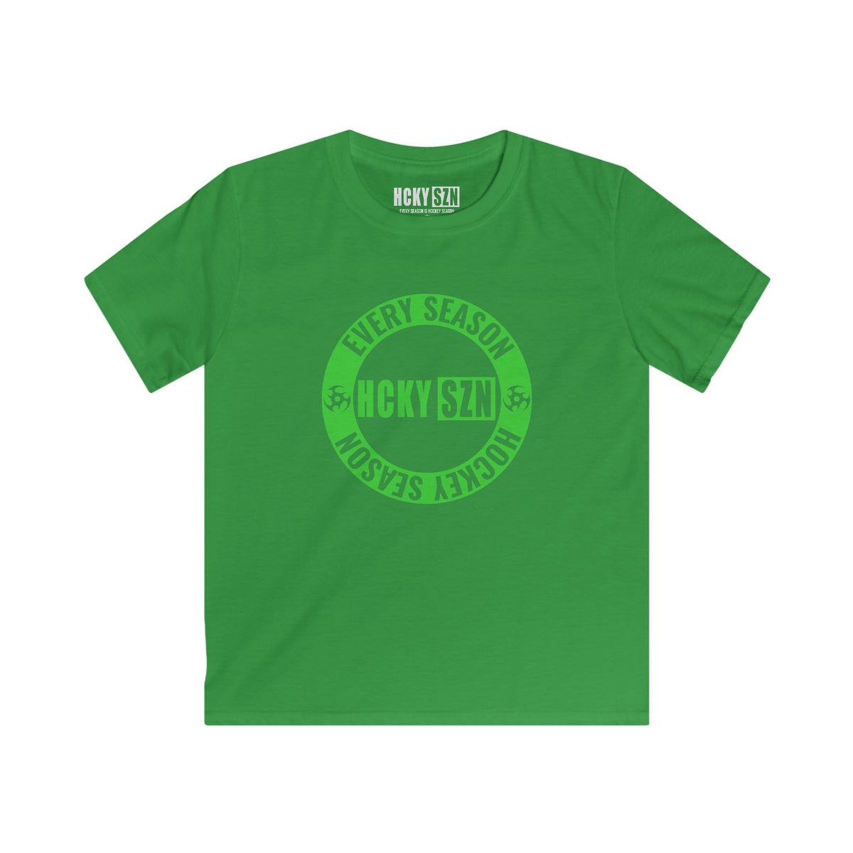 Youth Circle SZN Softstyle Tee (Lime Logo) - Various Colors