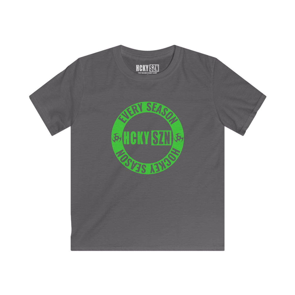 Youth Circle SZN Softstyle Tee (Lime Logo) - Various Colors
