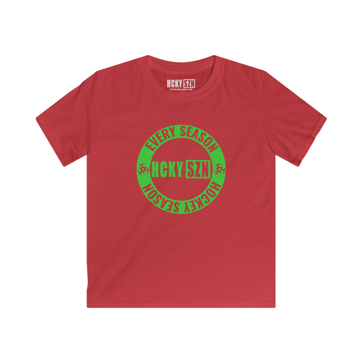 Youth Circle SZN Softstyle Tee (Lime Logo) - Various Colors