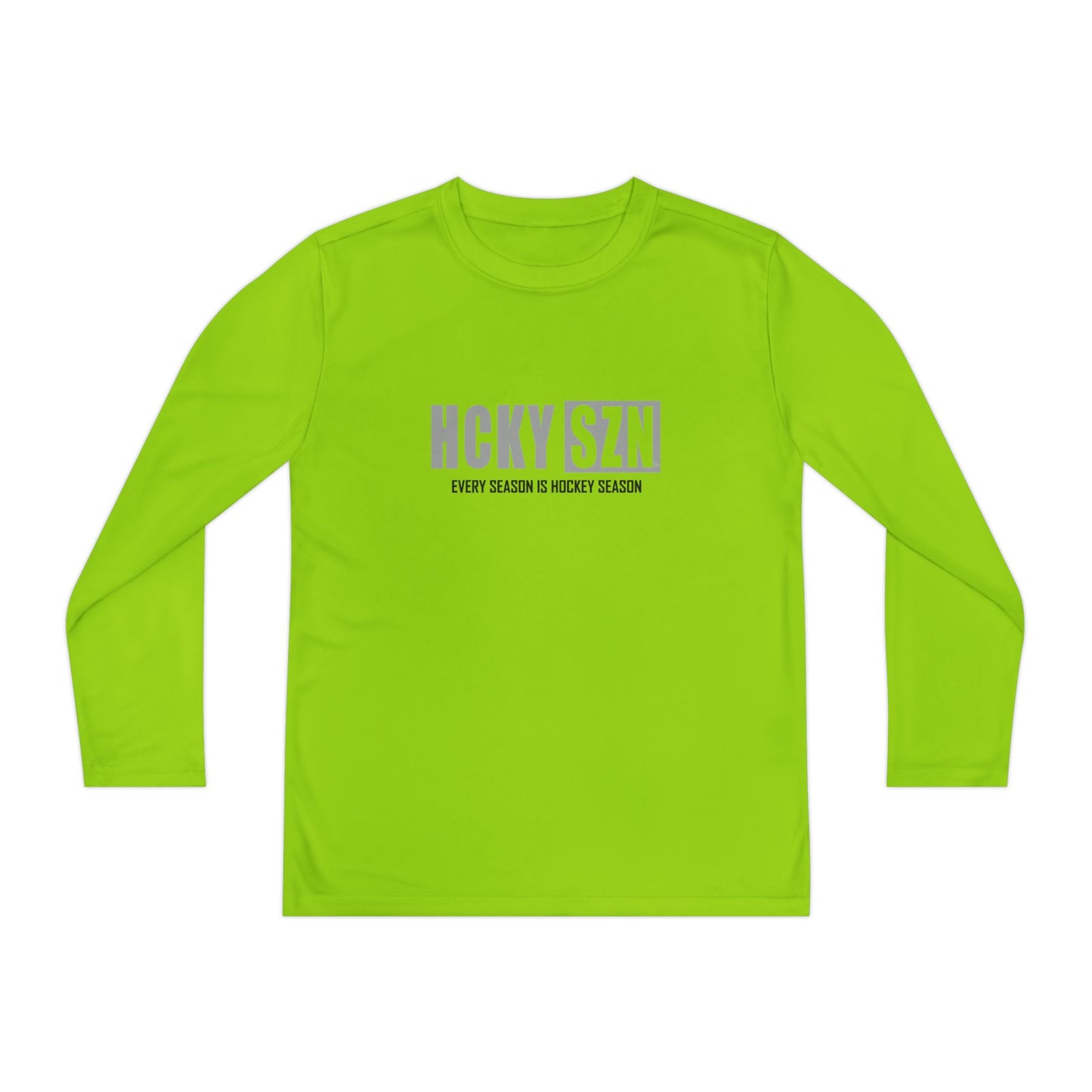 Every Season is HCKY SZN Youth Competitor Long Sleeve Tee (Grey Logo) - Various Colors