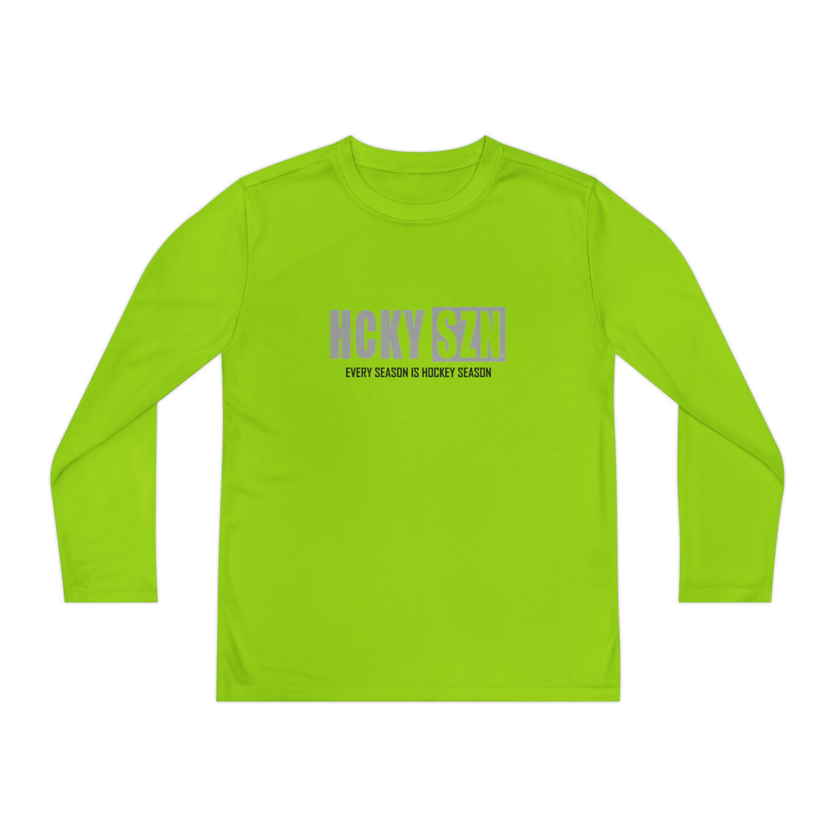 Every Season is HCKY SZN Youth Competitor Long Sleeve Tee (Grey Logo) - Various Colors