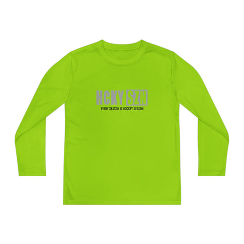 Every Season is HCKY SZN Youth Competitor Long Sleeve Tee (Grey Logo) - Various Colors